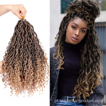 Cabelo Curly River Faux Locs Tranças Sintéticas de Crochê